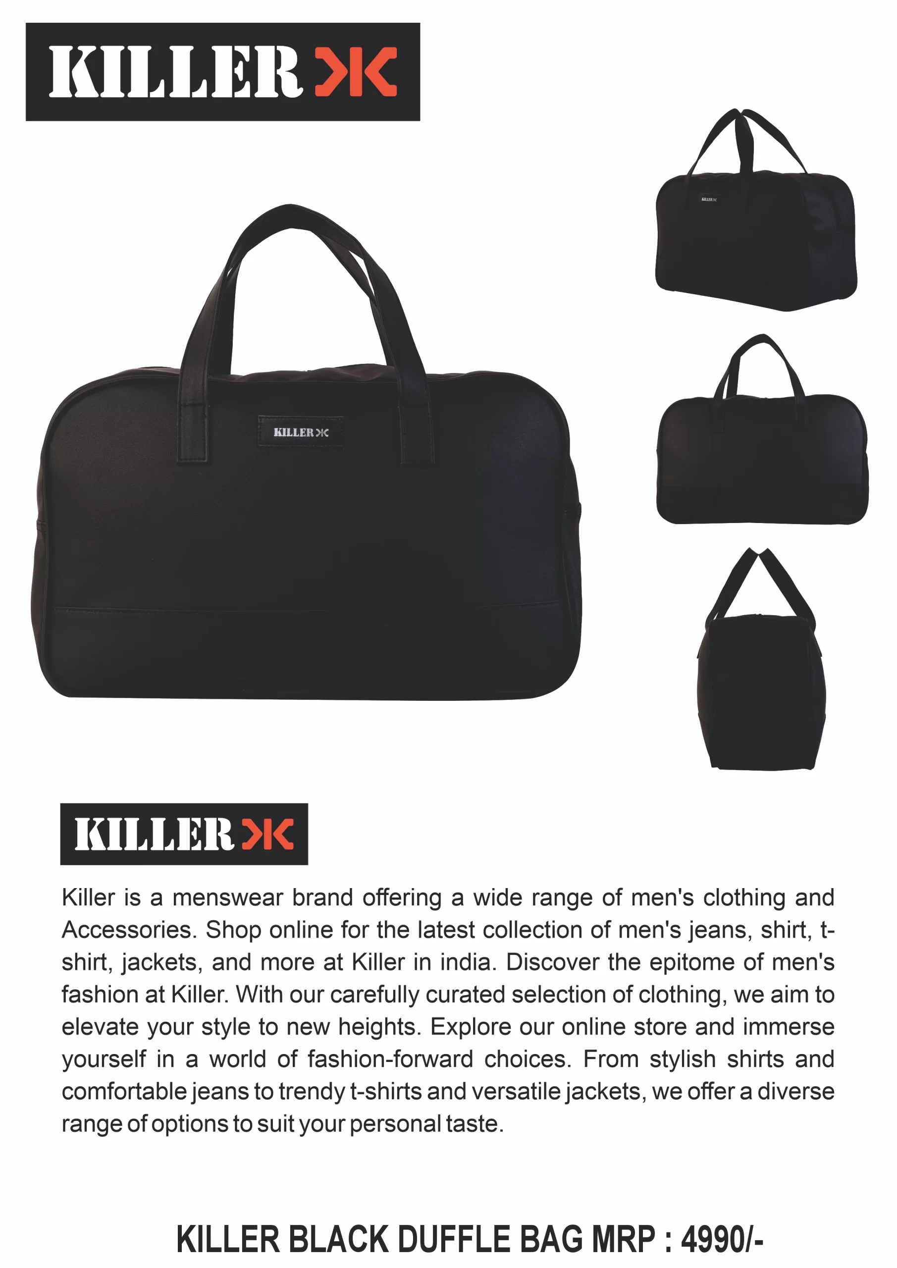 KILLER DUFFLE BAG-BLACK